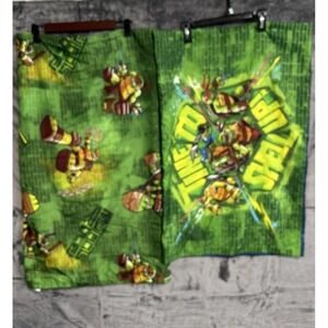 2013 Nickelodeon Teenage Mutant Ninja Turtle Twin Flat Sheet & Pillow Case TMNT
